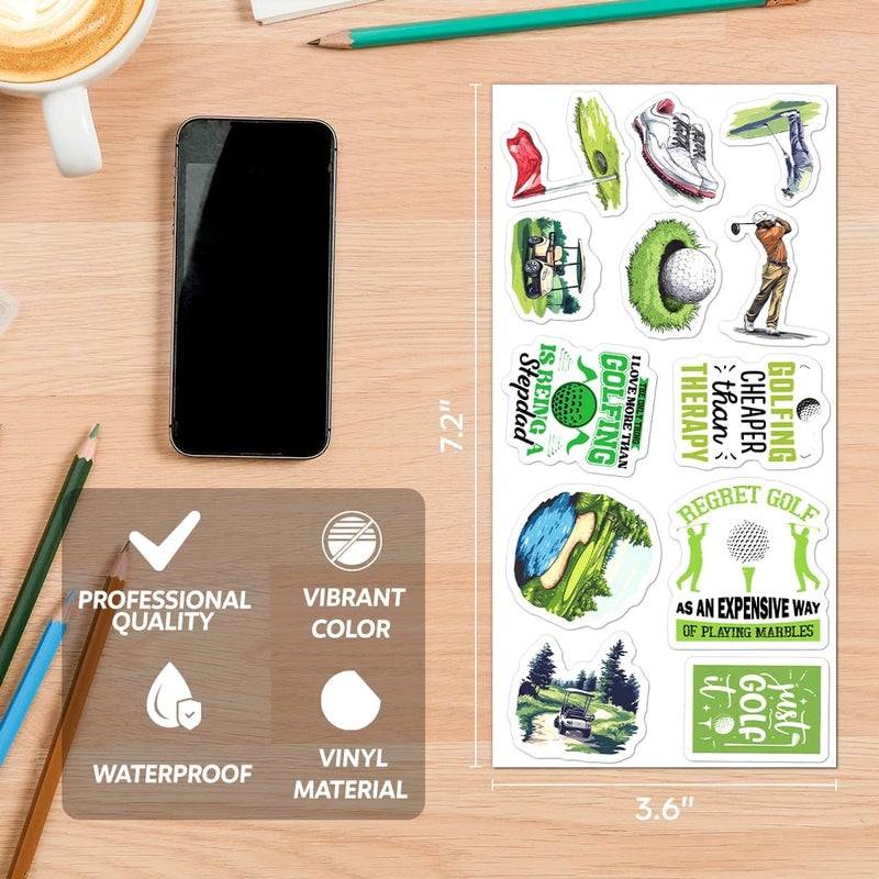 RABOWA Funny Golf Sayings Vinyl Stickers Pack 108Pcs for Lovers Adults Outdoor Sport Fans Waterproof Decals Laptop Water Bottle Notebook Cooler Cart Accessories Bottles Bike Hat Bumper - Image 3